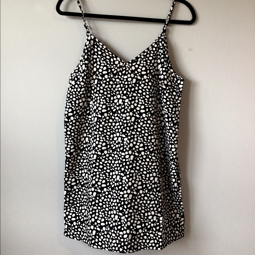 Mini cami slip dress speckled black